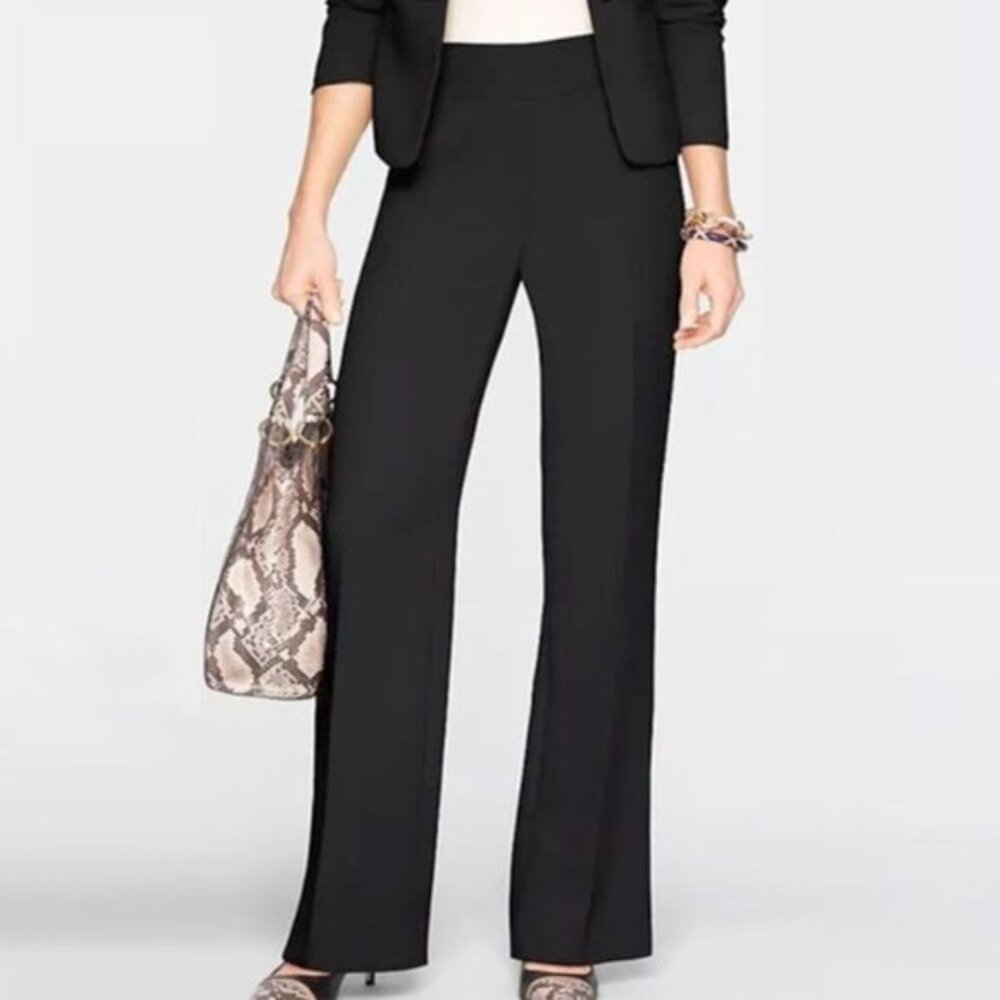 Talbots Heritage Fit Wool Blend Pants with Metallic Pin Stripes 18W